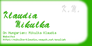 klaudia mikulka business card